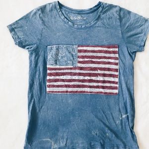 lucky brand american flag t-shirt